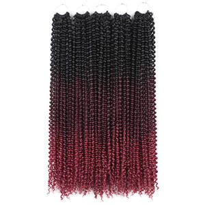 Onda d'acqua sintetica lunga 18-24 pollici che intreccia le extension per capelli bohémien Crochet riccio passione Twist uncinetto capelli tinti ricci - Product Image 5