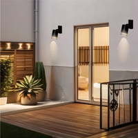 Applique murale de jardin moderne et minimaliste, écologique, à brancher, à ampoule incandescente, finition fer blanc chaud, taille moyenne, garantie 1 an