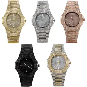 Ювелирные изделия DAICY, оптовая продажа, лидер продаж, дизайнерские дешевые высококачественные серебряные часы в стиле хип-хоп со сверкающими бриллиантами для мужчин