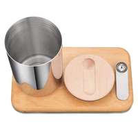 Boîte à thé, récipient de stockage pour thé en vrac, cuillère, conteneur à grains de café en acier inoxydable, ensemble de bocaux alimentaires hermétiques 1L, portable, sans BPA