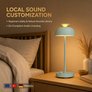 <span class=keywords><strong>Veilleuse</strong></span> LED rechargeable personnalisée en gros avec machine à bruit blanc et 10 sons apaisants pour le sommeil des bébés et des adultes - Product Image 2