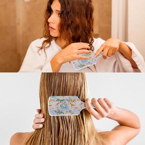 Cepillo para Desenredar el Cabello con Cerdas de Masaje y Cojín Suave, Material de Ácido Acético, Diseño Moderno para Uso Doméstico, Unisex - Product Image 2