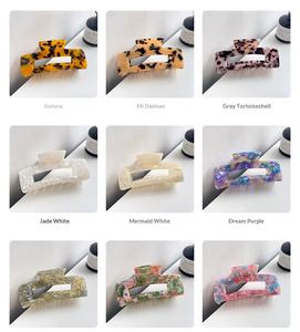 Accessori per Capelli da Donna in Stile Coreano e Giapponese, Fermaglio Posteriore Grande in Acetato Fatto a Mano con Stampa Leopardata Retrò - Product Image 6