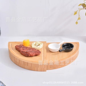 Plateau à fromage en bois massif Golden Shield avec ensemble de couteaux à tiroir pour usage domestique, modèle 2024 - Product Image 3