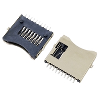 Connecteur de carte SIM Molex 6/7/8/9 broches avec plateau, support de carte mémoire Micro Mini SD TF, type SMT double poussoir SMD