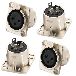 Bạc mạ vít trong thiết kế Speakon nữ nối jack <span class=keywords><strong>3</strong></span> pin Adapter <span class=keywords><strong>Twist</strong></span> Khóa phích cắm <span class=keywords><strong>3</strong></span> cực vuông bảng điều khiển gắn kết ổ cắm kim loại - Product Image 6