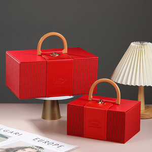 European-style Luxury Leather Hand-held Wedding Sweet <strong>Box</strong>, Bridal Attendant <strong>Gift</strong> <strong>Box</strong> with Flip-top Cover, <strong>Empty</strong> <strong>Box</strong> - Product Image 5