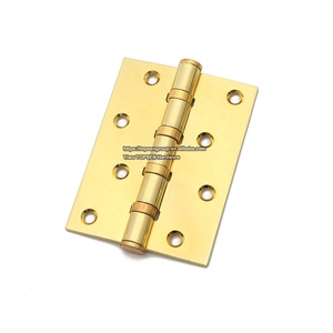 Bisagra <span class=keywords><strong>de</strong></span> material <span class=keywords><strong>de</strong></span> hierro <span class=keywords><strong>para</strong></span> <span class=keywords><strong>puerta</strong></span> <span class=keywords><strong>de</strong></span> <span class=keywords><strong>madera</strong></span>, chapado en oro pulido, 4 pulgadas - Product Image 1