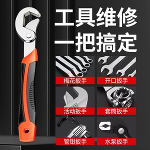 Chenchen Adjustable Wrench High Carbon Steel Serrated Jaw Anti Slip Handle Metric Industrial Use - Product Image 3
