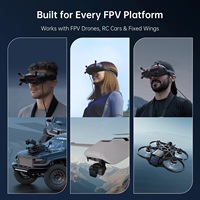 Lunettes FPV Walksnail Avatar HD Goggles X avec double écran OLED 1080P 100Hz, suivi de tête et entrée AV pour drones et voitures RC
