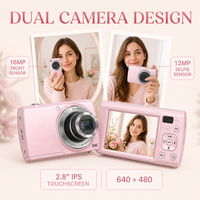 Cámara Óptica CE para Vlogs, 64MP, Autoenfoque, Pantalla CMOS, Ligera, para Retratos, Vacaciones, Estudiantes y Fotografía Diaria