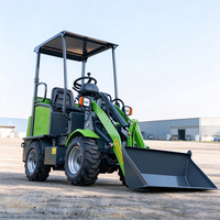 Mini-Lader mit 60V Batterieantrieb, Elektrisch, 4WD, Kompakte Maschine mit Schaufel für Hof, Farm, Gewächshaus, Ranch