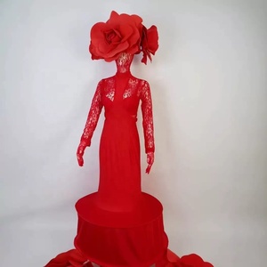 Disfraz de Cosplay para Club Nocturno, Disfraz de Espectáculo de Rosas Blancas y Rojas, Disfraz de Desfile de Parque de Atracciones - Product Image 4