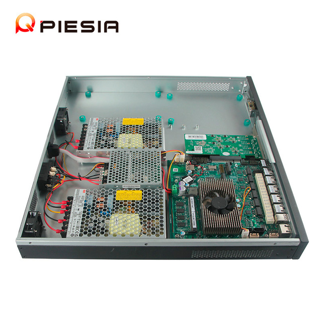 Piesia OEM 11th Gen Core I3 I5 I7 1U Server Case 6 Lan 2*PSU DDR4 M.2 SSD Pfsense Firewall Appliance Mini PC 1u Server Chassis