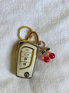 Graziosi Ciondoli a Forma di Ciliegia Kawaii per Borse e Portachiavi da Donna, Decorazioni per Chiavi dell'Auto, Regali, Accessori, Ciondolo Trasparente, Portachiavi a Ciliegia - Product Image 5