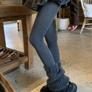 Колготки на каблуке, не сдавливающие пальцы, светло-серые, однотонные, средней толщины, утягивающие, для женщин, в стиле Miu - Product Image 3