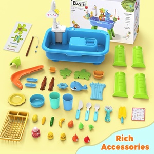 <span class=keywords><strong>Table</strong></span> d'<span class=keywords><strong>eau</strong></span> en plastique pour tout-petits de 2 à 4 ans avec pompe à <span class=keywords><strong>eau</strong></span> électrique, bac à sable et robinet coulissant - Jouet sensoriel - Product Image 3