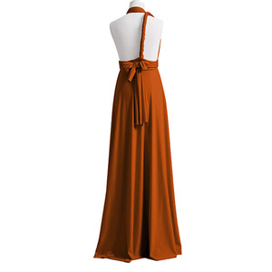 Abito <span class=keywords><strong>da</strong></span> Cerimonia Personalizzato, Ultimi Modelli di <span class=keywords><strong>Vestiti</strong></span> di Alta Qualità, Eleganti Abiti <span class=keywords><strong>da</strong></span> Sera Arancione Bruciato <span class=keywords><strong>per</strong></span> Donne - Product Image 3