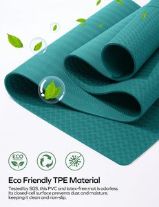 Vente en gros Tapis de <span class=keywords><strong>yoga</strong></span> écologique en TPE, marques d'<span class=keywords><strong>alignement</strong></span>, antidérapant, épais, quart de pouce, surface anti-déchirure, Fitness à domicile, Pilates, OEM - Product Image 3