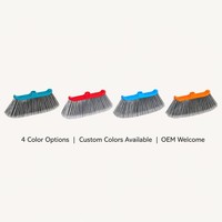 Tête de balai de rechange avec poils en PET à dents larges, embout universel fileté, pour nettoyage des sols, couleurs personnalisées OEM