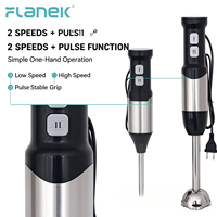 Mixeur Plongeant FLANEK NF-9003 480W, 2 Vitesses, Hachoir, Fouet, pour Smoothies et Broyage de Glace, Idéal Cuisine
