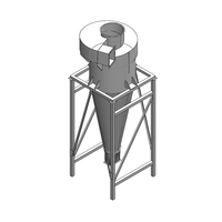 Nouveau séparateur cyclonique Séparateur de poussière cyclonique Type fendu pour les systèmes de concassage de minerai primaire pour l'alimentation de traitement des déchets de carton