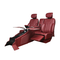 Personnalisé Rouge Luxe Van Chaise Vip Universel Siège De Voiture Mini Bus Siège Chine Électrique En Cuir Automobile Plaque En Acier + Tuyau En Acier