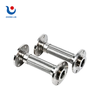 Tuyau flexible métallique en acier inoxydable forgé à haute pression et haute température avec bride pour applications industrielles de fluides, métrique