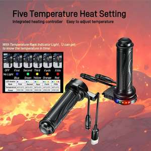 Poignées chauffantes universelles Kewig avec chargeur, chauffage de guidon de moto, chauffage intelligent 12V électrique avec chargeur USB-C personnalisé - Product Image 5