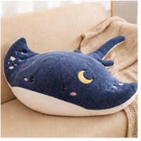 Coussin en peluche personnalisé Raie manta Kawaii, jouets en peluche doux animaux marins, décoration intérieure, cadeaux pour enfants, vente directe d'usine, vente en gros