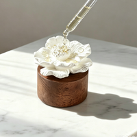 Diffuseur de parfum d'ambiance en céréales d'huiles essentielles, en plâtre parfumé aux fleurs, en porcelaine et bois, pour la maison, vente en gros