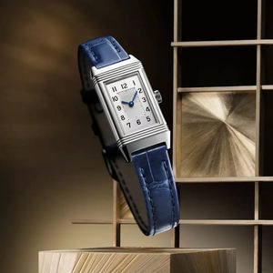 Montre mécanique à mouvement automatique réversible vintage de style designer jaegeer bracelet en cuir acier inoxydable - Product Image 3