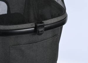 कुत्ते के लिए लिनन भंडारण टोकरी के साथ फोल्डेबल डिचेबल कुत्ते ट्रॉली का निर्माण, हल्के फ्रेंडली चार पहिया 25 किलोग्राम क्षमता - Product Image 5