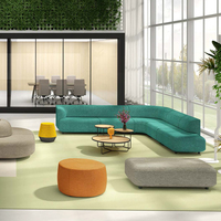 Juego de Sofás Modulares de Tela Modernos y Lujosos para Oficina, Hospital, Sala de Estar, Áreas de Espera, Muebles Seccionales Personalizables