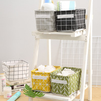 Panier à linge rond Portable étanche de grande capacité, organisateur de stockage de vêtements sales, seau en coton et lin, panier à linge pliable