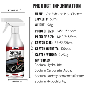 Forte efficacité <span class=keywords><strong>moto</strong></span> Automobile tuyau d'échappement nettoyant voiture rouille dépôt de carbone Agent d'élimination fer poussière et dissolvant de rouille - Product Image 4