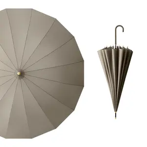 Regenschirm mit Logo-Druck Chinese Long Handle Großhandel Custom Umbrella