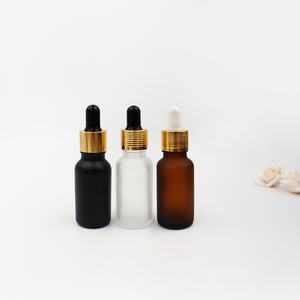 Luxury Bamboo Cosmetic Packaging Skin Care Set Frosted Glass Dropper <b>Bottle</b> for Essential Oil - Product Image 3