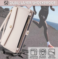 Étui de téléphone tendance en cuir PU magnétique avec fentes pour cartes, support intégré et antichoc pour Samsung Galaxy A56 A55 A54 A53 A35 A34 A16 A15
