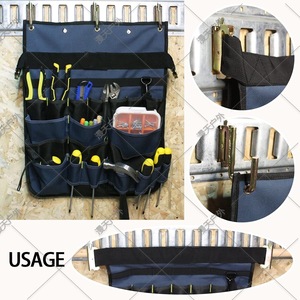 Multi-Pocket <b>Tool</b> <b>Bag</b> Hanging Oxford Cloth <b>Tool</b> Storage <b>Bag</b> 15-19 Pockets Multi-Function For Workshop Garage Use - Product Image 5