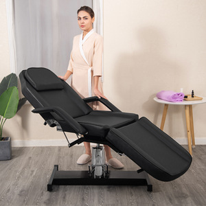Hongzi Beauty Chair Adjustable Reclining Massage <b>Bed</b> Black HZ006 For Salon Spa Commercial Use - Product Image 2