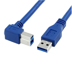 USB 3.0 A 남성 USB 3.0 B 타입 남성 BM 연장 프린터 와이어 케이블 USB3.0 케이블 팔꿈치 90 도