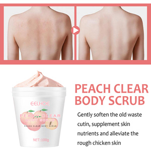 OEM Wholesale Scrub <b>Foam</b> Salt Exfoliator Organic Peach Skin Lightening <b>Body</b> <b>Wash</b> Scrub Cream - Product Image 3