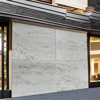 Revêtement mural en marbre gris naturel Silvershine, durable, contemporain, pour extérieur, maison, jardin, surface antidérapante, en gros