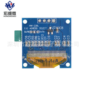 Module d'affichage OLED Hongwei Micro 0,96 pouce 128x64 avec interface IIC, montage sur carte PCB - Product Image 4