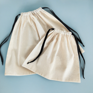 Sinh Thái Thân Thiện Với Tùy Chỉnh Tự Nhiên 100% Màu Be Bông Dây Kéo Túi Với Logo Thương Hiệu In Cho Túi Xách Đồ Trang Sức Quà Tặng Lớn Bụi Pouch - Product Image 2