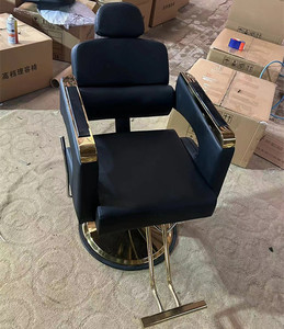 Silla de Peluquería Giratoria y Ajustable en Altura, Plegable, con Reposabrazos de Acero Inoxidable, Silla de Belleza y Barbería - Product Image 3