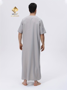 AL HARAMAIN 2025 Nueva Moda Musulmana, Túnica Larga Informal y Fácil de Usar para Hombre con Mangas Cortas, Elegante Túnica Árabe para Hombre - Suave - Product Image 3