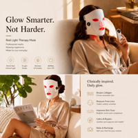 Máscara Facial Inalámbrica de Silicona con Luz Roja 460/590/630/850/940nm, 5 Modos, Rejuvenecimiento, Terapia de Luz LED, Máscara de Belleza para el Cuidado de la Piel
