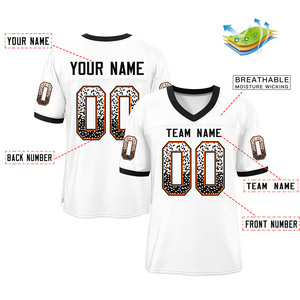 Groothandel Op Maat Gemaakte Warmteoverdracht Bedrukte Rugby Jersey Gestikte Voetbalshirts 100% Polyester V-Hals Korte Mouw Hoge Slijtage - Product Image 2